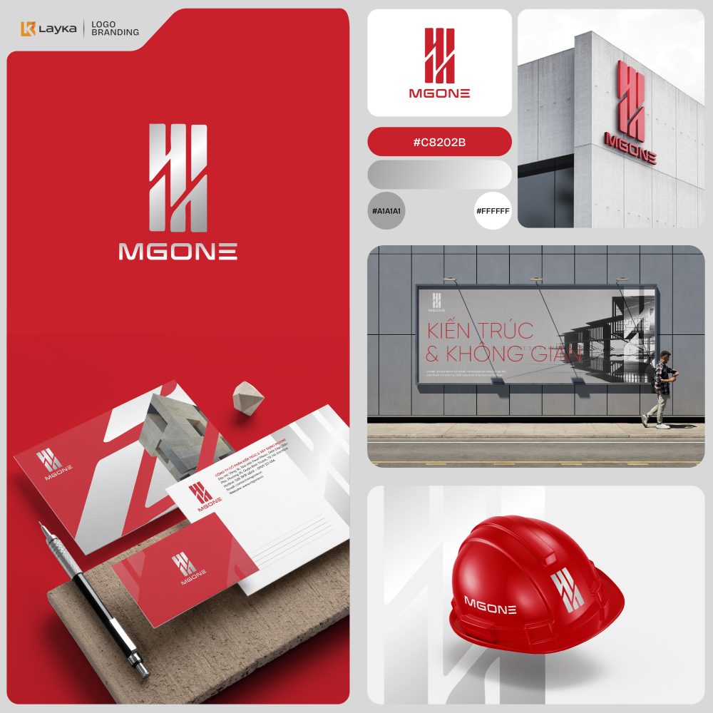 bộ nhận diện logo kiến trúc do Layka thực hiện