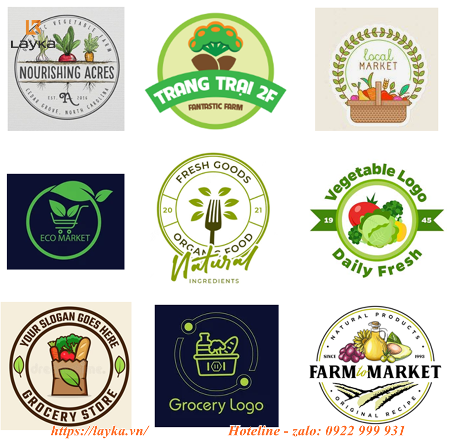 thiết kế logo cửa hàng đồ khô