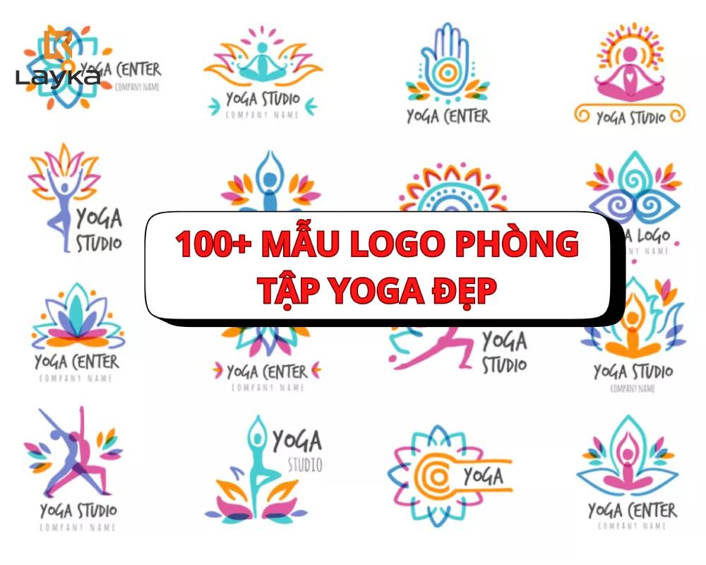 100+ mẫu logo phòng tập yoga đẹp, ấn tượng