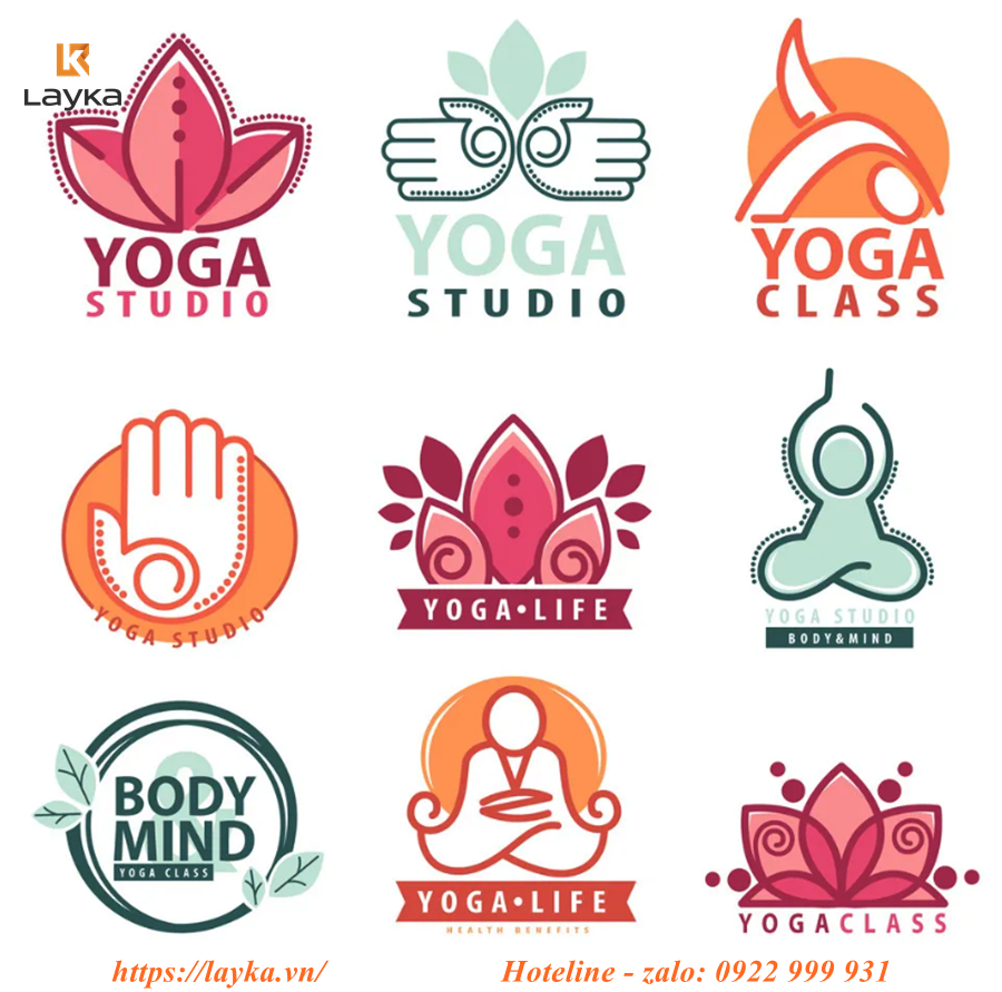 thiết kế logo phòng tập yoga