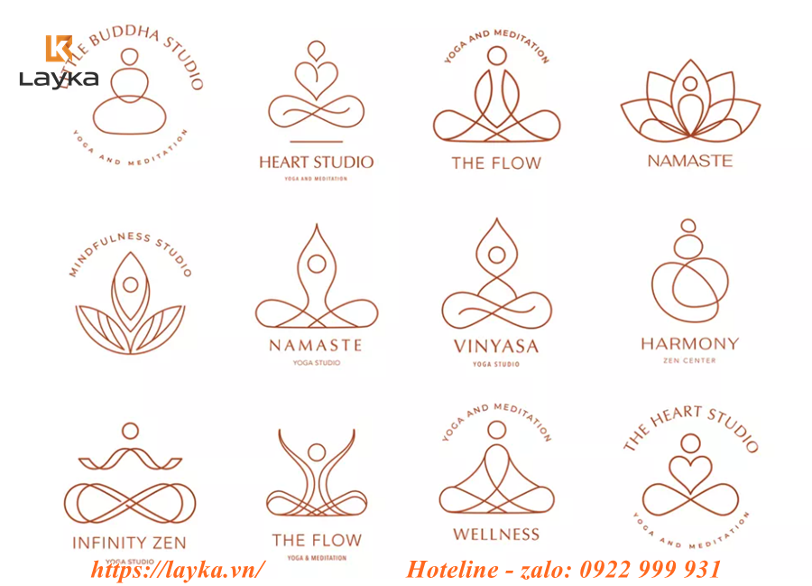 thiết kế logo phòng tập yoga