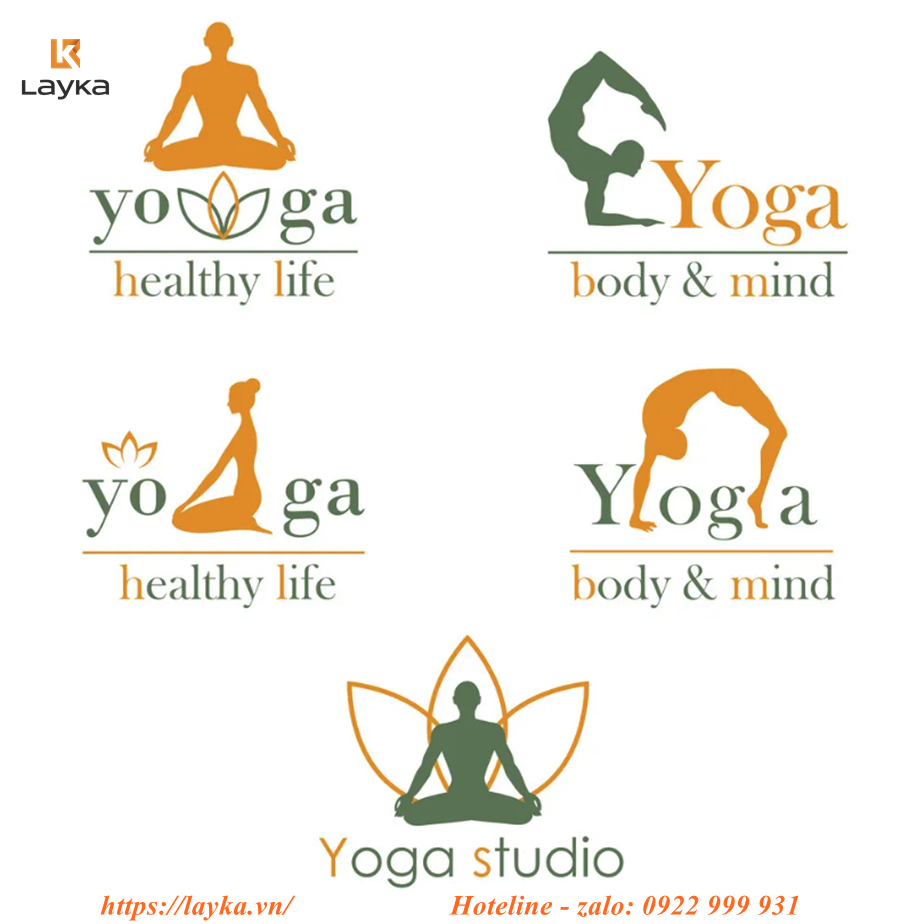 thiết kế logo phòng tập yoga