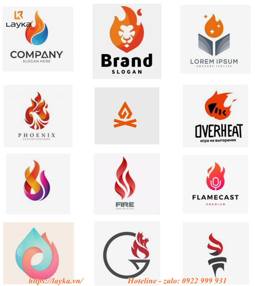 thiết kế logo cho người mệnh Hỏa