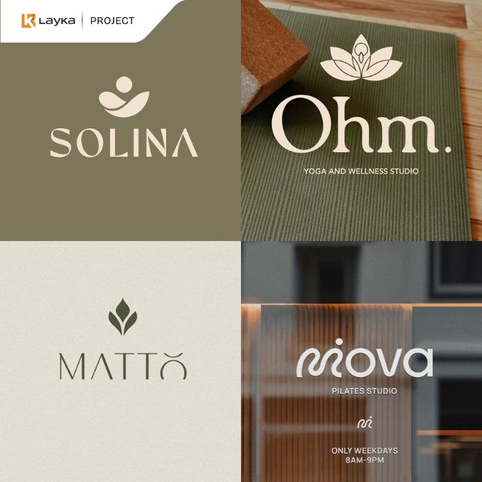 top logo phòng tập yoga ấn tượng