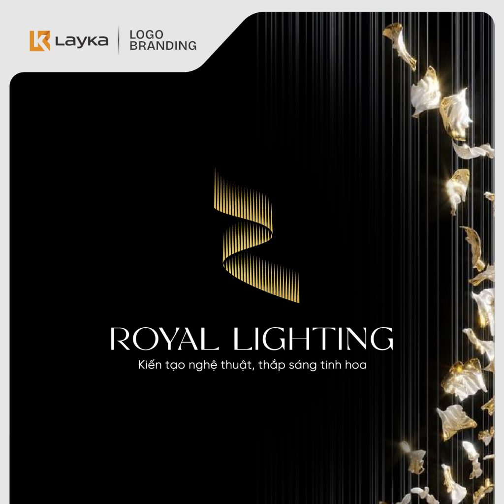 Dự án thiết kế logo đèn chiếu sáng cao cấp Royal Lighting