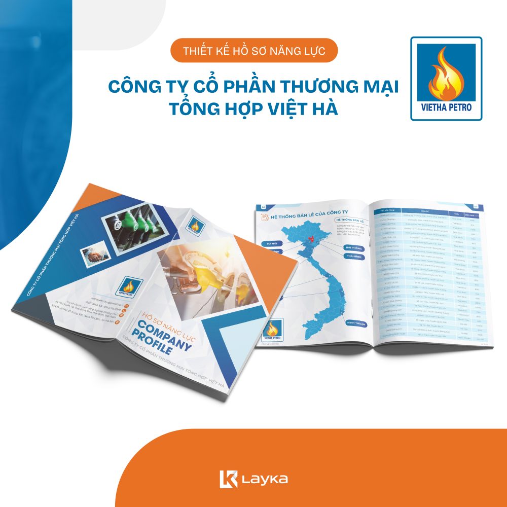 Mẫu dự án hồ sơ năng lực ( profile công ty ) công ty cổ phần thương mại Việt Hà do Layka thực hiện