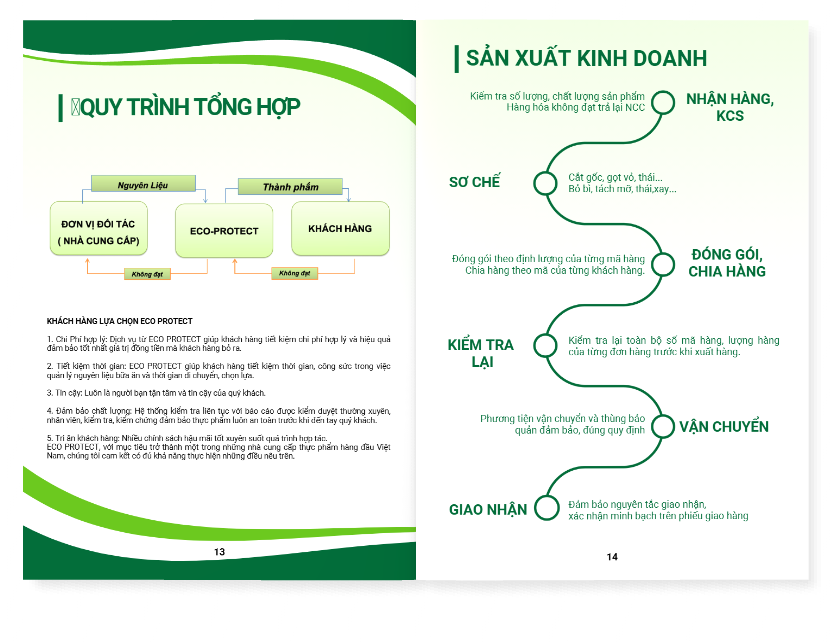 Mẫu thiết kế hồ sơ năng lực công ty cổ phần dịch vụ Eco Protect