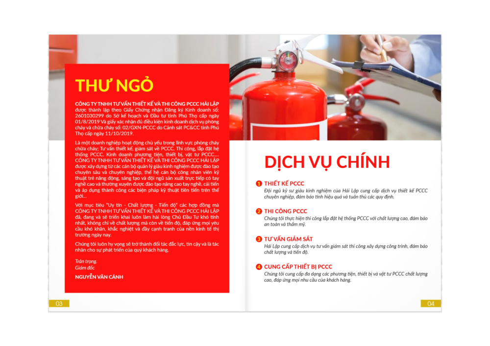 Tổng Hợp 10+ Mẫu Thiết kế hồ sơ năng lực ngành Pccc (Phòng cháy chữa cháy) Chuyên Nghiệp, ấn tượng